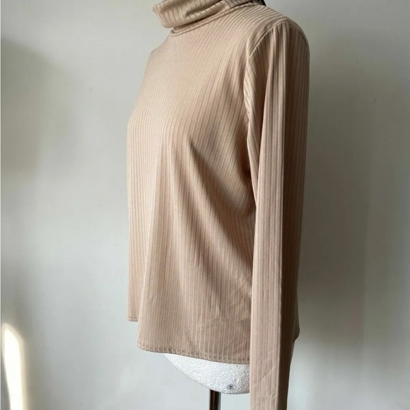Nasty Girl As Good Turtleneck Rib Top Stone Size 14 Split Open Back - Picture 2 of 3